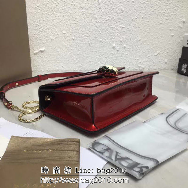 BVLGARI寶格麗 漆皮系列 時尚百搭 單層單鏈 單肩斜挎包 39174 FYD1378